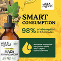 Wild & Organic Maca Root Ashwagandha Drops - Supplements For Men And Women W/Maca Root - Alcohol-Maca Ashwagandha Liquid Drops For Mood Support - Peruvian Maca Tincture W/Ashwagandha Root 4 Oz