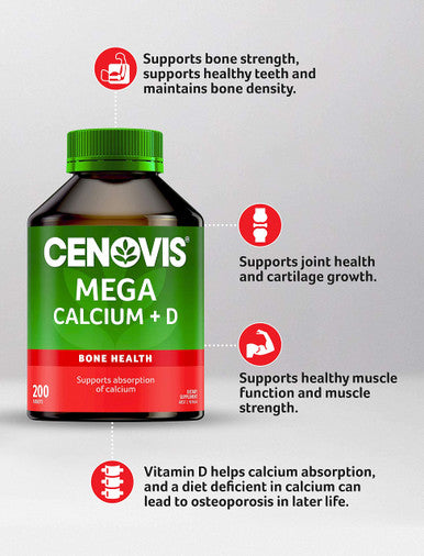Cenovis Mega Calcium +D 200 Tablets Value Pack