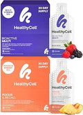 Healthycell Focus and Recall Brain Supplement for Memory and Focus + Bioactive Multivitamin for Women and Men Bundle