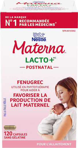 NESTLe Materna Lacto+ Plus Postnatal Fenugreek Lactation Breastfeeding Supplements | Lactoplus | 120 capsules