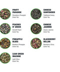 Tiesta Tea - 7 Green Teas Dry Flight Sampler Medium Caffeine Hot & Iced Tea Premium Loose Leaf Tea Sample with Green Tea Blends - 7 Resealable Sample Pouches