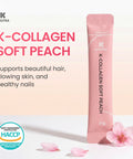 K-Nutra K-Collagen Soft Peach (15.9Oz 30 Sticks) - Holiday s - Skin Hair Nail Health Tasty Jelly Fast Absorption. Low-Molecular Marine Collagen Vitamin C