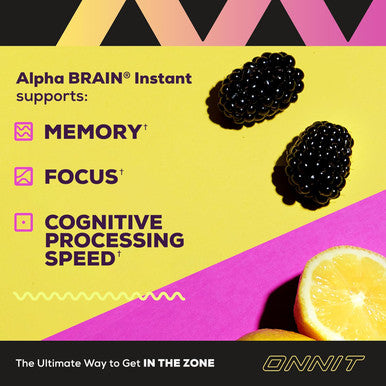 Onnit Alpha Brain Instant - BlackBerry Lemonade (30ct Box)