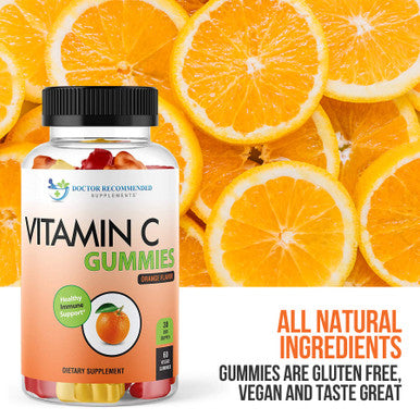 Vitamin C Gummies for Adults and Kids 80mg VIT C Per Serving as Ascorbic Acid Pectin Based Gummy Immune Support with No High Fructose Corn Syrup Gluten or Artificial Sweeteners 60 Gummies
