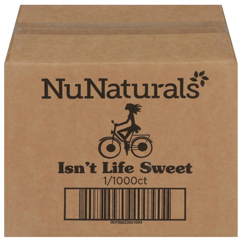 NuNaturals White Stevia Powder Packets SingleServe Zero Calorie Sugar Substitute 100 count