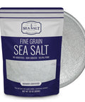 Sea Salt Superstore Fine Grain Sea Salt Table Salt Replacement Fine Sea Salt for Baking Pure Non-Iodized Baja Salt Mineral Rich Cooking Salt Fine Salt 30 oz Bag