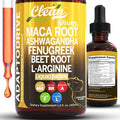 Organic Maca Root Liquid Drops With Ashwagandha, Fenugreek, Beet Root And L-Arginine Liquid Multivitamin For Women And Men - Adapto Drive By Clean Nutra