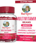 Maryruth Organics Multivitamin Multimineral Vita-Beans for Women & Men | Vegan Chewable Vitamins for Ages 14+ | Immune Support | Bone Health | Raspberry Flavor | 90 Count