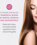 Reserveage Beauty, Keratin Hair Booster With Biotin & Resveratrol, Hair And Nail Growth Supplement For Men And Women, Supports Healthy Thickness And Shine With Biotin, 120 Capsules (60 Servings)