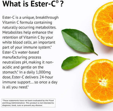 American Health Ester-C with Citrus Bioflavonoids Vegetarian Tablets - Gentle On Stomach, Non-Acidic Vitamin C - 500 mg, 450 Count