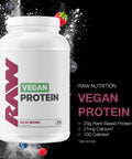Raw Vegan Protein Powder Acai Bowl - 20G Of Plant-Based Protein Powder & Fortified With Vitamins For Muscle Growth & Recovery - Low-Fat Low Carb Naturally Flavored & Sweetened 25 Servings