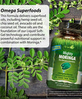 Irwin Naturals Mighty Moringa 1,000 Mg With Chia Coconut Hemp Avacado & Omega Superfoods - 60 Liquid Softgels With Pill Case