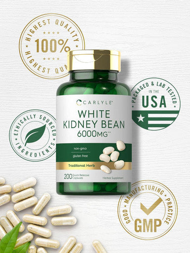 Carlyle White Kidney Bean | 6000mg | 200 Count | Non-GMO & Gluten Extract
