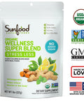 SUNFOOD Organic Stress Less Wellness Super Blend, 8 OZ