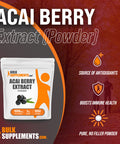 BulkSupplements Acai Berry Extract Powder - Antioxidants Supplement for Immune Support - , Soy Free - 1000mg s, 1000 Servings (1 Kilogram - 2.2 lbs)