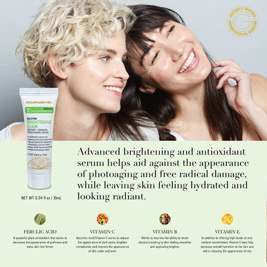 Goldfaden MD Brightening Elixir Serum w/ Vitamin C Ferulic Acid Vitamin B Vitamin E Helps Aid Against Appearance of Photoaging Leaves Skin Feeling Hydrated Looking Radiant TRIAL .34 Fl Oz