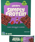 Simply Protein - Crispy Vegan Protein Bars Variety Pack, 3 Flavors - Plant Based, Protein Snacks - 13g Protein, 2g Sugar, 7g Fiber - Gluten Free, Non GMO, Kosher - 12 Bars