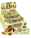 Aloha Organic Plant Based Protein Bars Chocolate Chip Cookie Dough, 1.98 Oz,(Pack of 12)