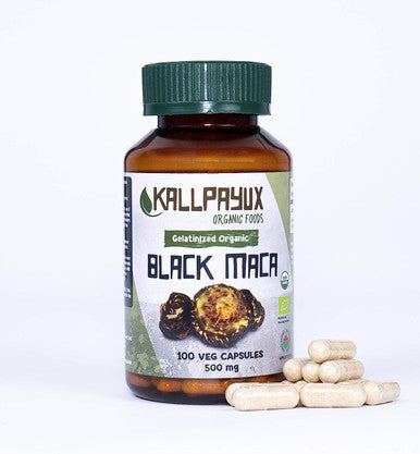Kallpayux Organic Foods Black Maca Root Capsules 500mg 100 Capsules