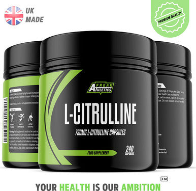 L-Citrulline 240 Capsules - 750mg Capsules / 1500mg Per Serving - High Strength Amino Acid for Muscle Performance & Recovery