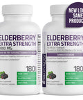 Bronson Elderberry Extra Strength, Supports Healthy Immune System & Antioxidant Protection, Non Gmo, 180 Vegetarian Capsules
