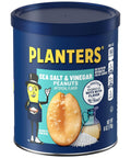 PLANTERS Sea Salt & Vinegar Peanuts (8 ct Pack, 6 oz Canisters)