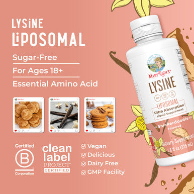 Maryruth Organics Vegan Lysine Supplement by | Ultra Absorption | Lysine 500mg | Collagen Formation Support | Immune Support Supplement | Health & Wellness | Non GMO | Gluten | 30 Servings