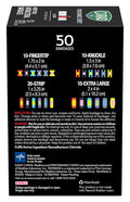 Curad Performance Series Ironman Antibacterial Bandages Extreme Hold Adhesive Technology Finger & Knuckle Bandages Flexible Fabric Variety Pack with Assorted Sizes & Colors 50 Count