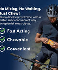 Saltstick Fastchew Electrolyte Replacement Tablets For Rehydration Packet Of 10 Tablets Watermelon 10 Count