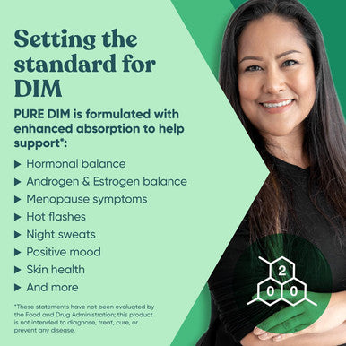 Eu Natural DIM Supplement Pure 200 Mg for Women or Men Estrogen Hormone Balance Supplement for Energy Fatigue Stress Menopause Hot Flashes Enhanced Bioavailability BioPerine 60 Vegan Soft Capsules