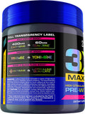 USN 3XT Max Pre-Workout Supplement Drink Mix Powder for Energy, Endurance and Pump, Nitric Oxide, Citrulline, Caffeine, Zero Creatine, Fruit Punch, 6.3493 Oz
