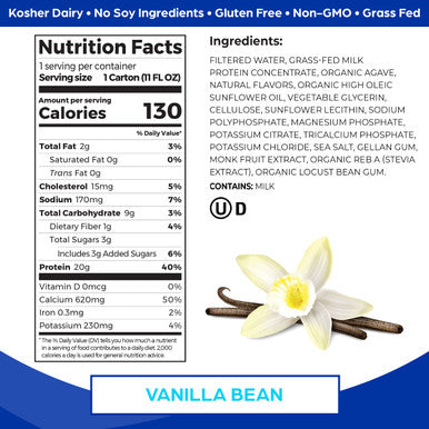 Orgain Bundle - Vanilla and Strawberry Protein Shakes - 12 Count Each, Ready to Drink, Made without Gluten and Soy, Non-GMO