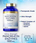 Carlyle Pancreatin Digestive Enzymes | 1500mg | 250 Caplets | Non-GMO, Gluten Free | High Potency Formula