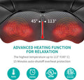Nekteck Shiatsu Neck And Back Massager With Soothing Heat, Electric Deep Tissue 3D Kneading Massage Pillow For Shoulder, Leg, Body Muscle Pain Relief, Home, Office, And Car Use