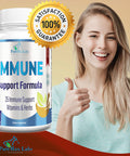 YUMMYVITE Immune Support Formula - 25 Immune Support Vitamins & Herbs, Including Graviola, Selenium, Green Tea, Slippery Elm, Vitamin C, Tumeric - 60 Capsules