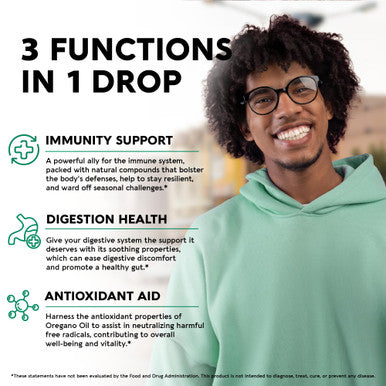 NUTRAHARMONY Organic Oregano Oil Drops & Magnesium Citrate Capsules