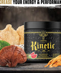 Ambrosia Kinetic Organic Preworkout Mushroom Enhanced Natural Pre Workout Supplement Nootropic Superfood Powder For Energy (Watermelon Candy)