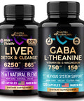 NUTRAHARMONY Liver Support Detox Blend & Gaba With L-Theanine Capsules