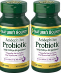 Nature'S Bounty Probiotics Dietary Supplement Supports Digestive And Intestinal Health Probiotic Acidophilus 120 Tablets Pack Of 4