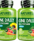 NATURELO One Daily Multivitamin for Men - with Vitamins & Minerals + Organic Whole Foods - Supplement to Boost Energy, General Health - Non-GMO - 180 Capsules