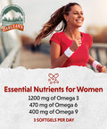 Barlean's Essential Woman Capsules Hormonal Balance Supplement For Women Flaxseed Evening Primrose Oil & Soy Isoflavones Omega 3 6 9 And Gla For Healthy Hair And Skin 120 Count