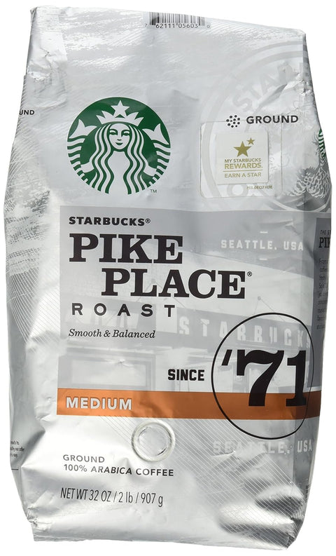 Starbucks Ground Coffee, Medium Roast Coffee, House Blend, 100% Arabica, 1 bag (18 oz)