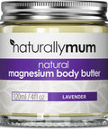 Naturallymum NaturallyMum - Magnesium Body Butter Cream for Sleep [NATURAL & VEGAN] - Magnesium Body Butter Support for Sleep Heart Bone Nerve Gut & Muscle Health - Magnesium Butter Cream for Sleep - Lavender