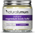 Naturallymum NaturallyMum - Magnesium Body Butter Cream for Sleep [NATURAL & VEGAN] - Magnesium Body Butter Support for Sleep Heart Bone Nerve Gut & Muscle Health - Magnesium Butter Cream for Sleep - Lavender