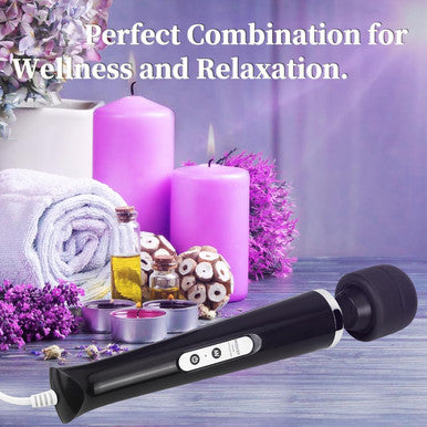 Wired Handheld Massager Personal Foot Deep Tissue Massager Back Massager With 10 Speed Settings Powerful Whole Body Massage Tool For Muscle Back Foot Neck (Black)
