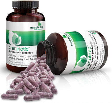 Futurebiotics CranBiotic No-Sugar Cranberry + Probiotic, 60 Vegetarian Capsules