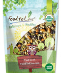 Food to Live Organic Raw Seeds, Nuts and Raisins Mix, 8 Ounces Ã¢â‚¬â€ Raw, Non-GMO Trail Mix Contains Almonds, Cashews, Pumpkin Seeds, Sunflower Seeds. Vegan Superfood Snack, Kosher, No Added Sugar and Oil