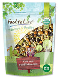 Food to Live Organic Raw Seeds, Nuts and Raisins Mix, 8 Ounces Ã¢â‚¬â€ Raw, Non-GMO Trail Mix Contains Almonds, Cashews, Pumpkin Seeds, Sunflower Seeds. Vegan Superfood Snack, Kosher, No Added Sugar and Oil