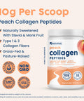 NativePath Collagen Peptides - Hydrolyzed Type 1 & 3 Collagen. Keto & Paleo Grass-Fed Protein Powder for Hair Skin Nails Bones Joints Digestion and More - No Gluten or Dairy (Peach 226g)