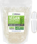 Xprs Nutra Size 00 Empty Vegan Capsules - 1000 Count Clear Capsules for DIY Filling - Vegetarian Pill Capsules for Capsule Filling
